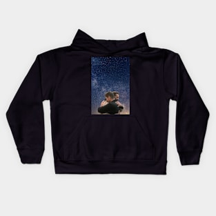 sam and dean last hug scene in heaven with stars supernatural finale Kids Hoodie